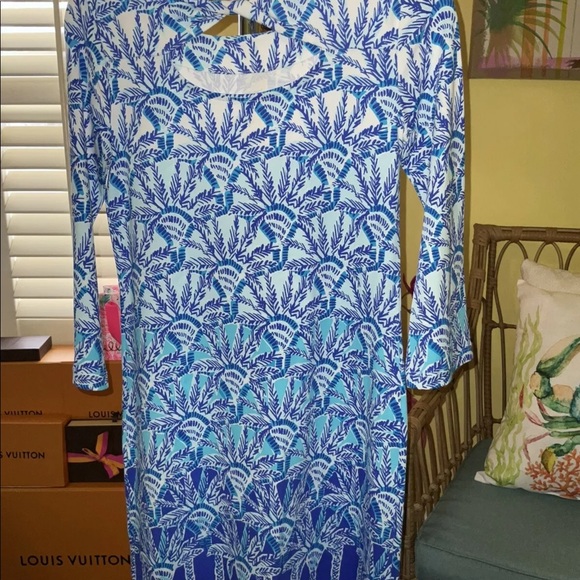 Lilly Pulitzer NWT Bay Dress Whisper Blue One Of A Kind Size XXS,XS - Picture 3 of 9